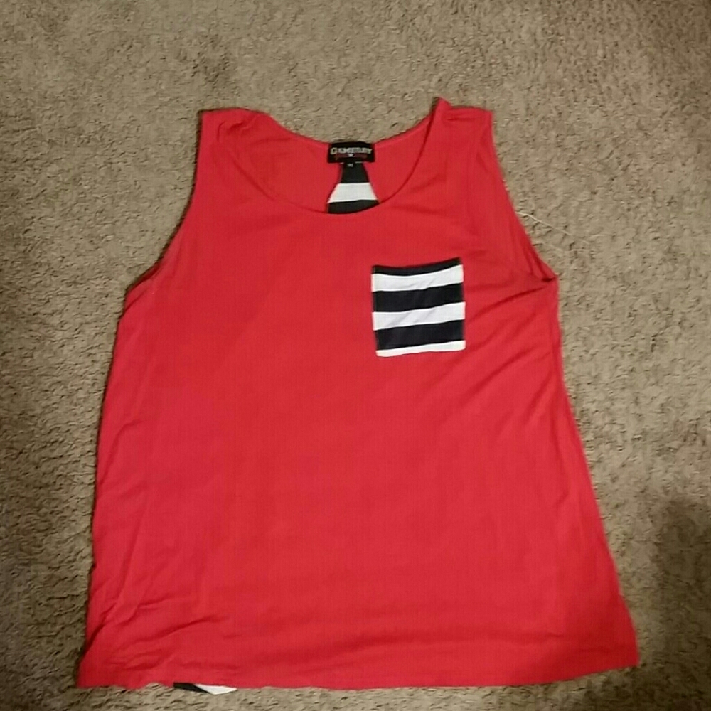Red, Blue, White Tank top